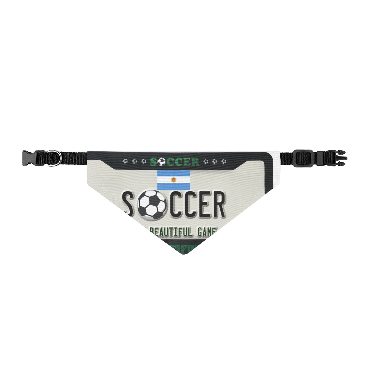 Argentina Flag Soccer Clip-On Pet Bandana