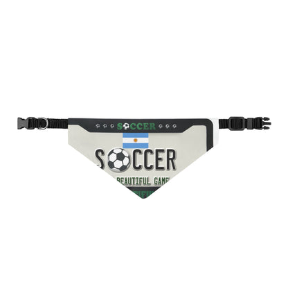 Argentina Flag Soccer Clip-On Pet Bandana