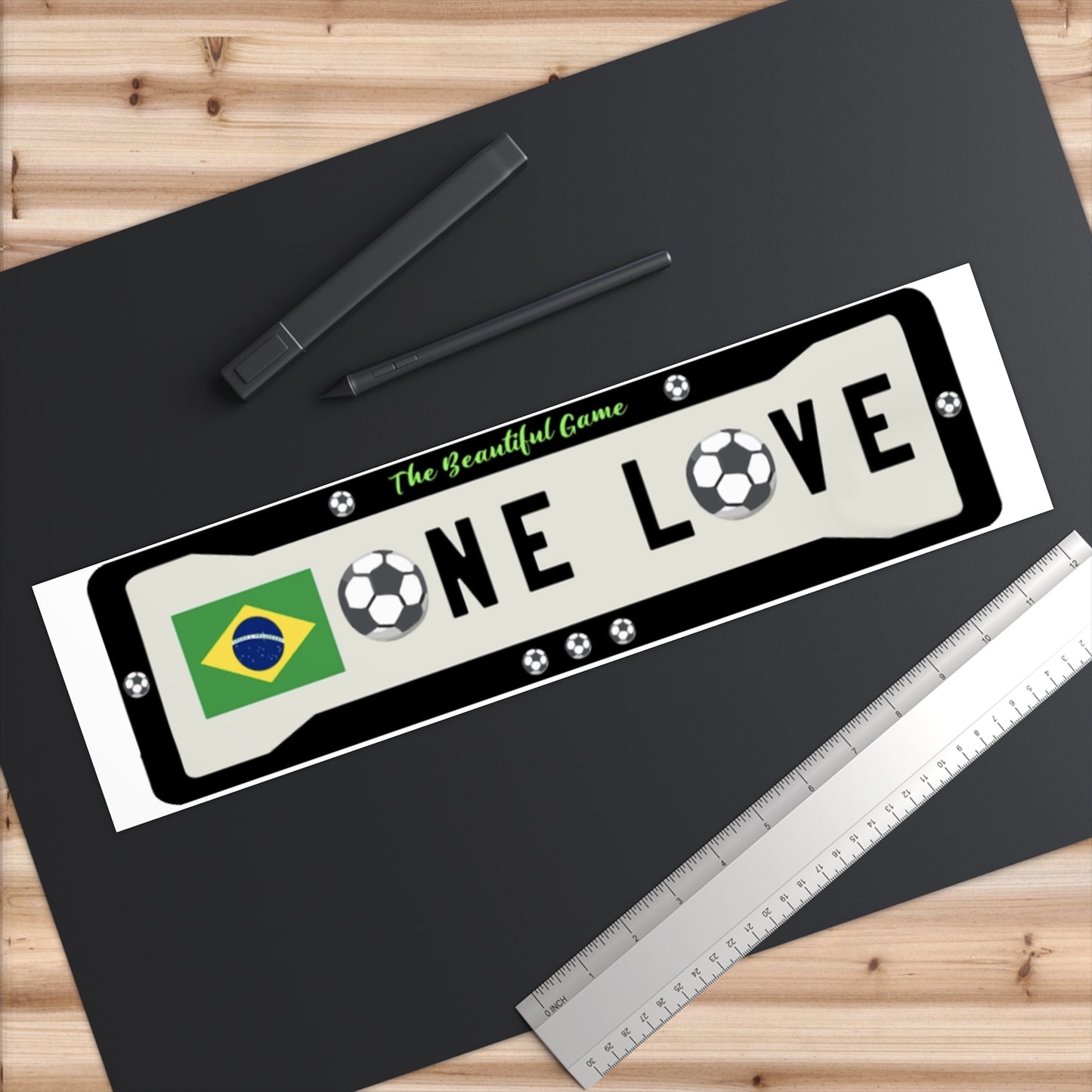 One Love Soccer Bumper Sticker