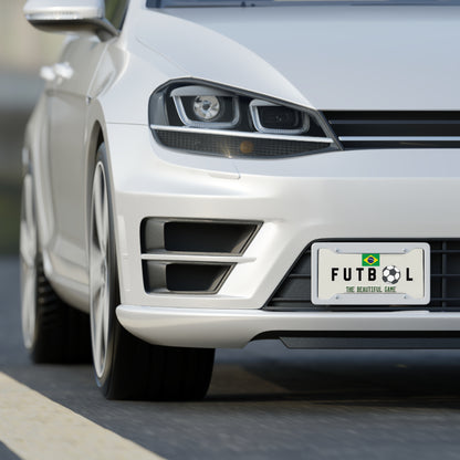 Brazil Futebol License Plate - The Beautiful Game Soccer Decor