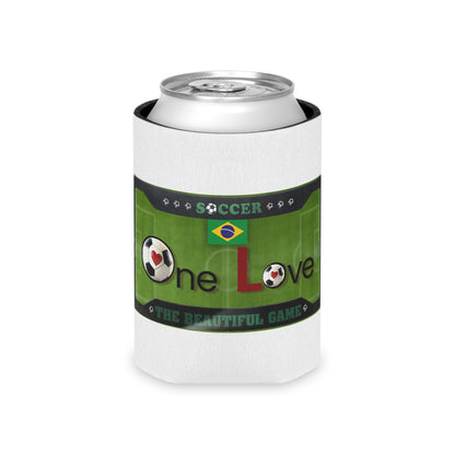 Brazil One Love Soccer Can Cooler
