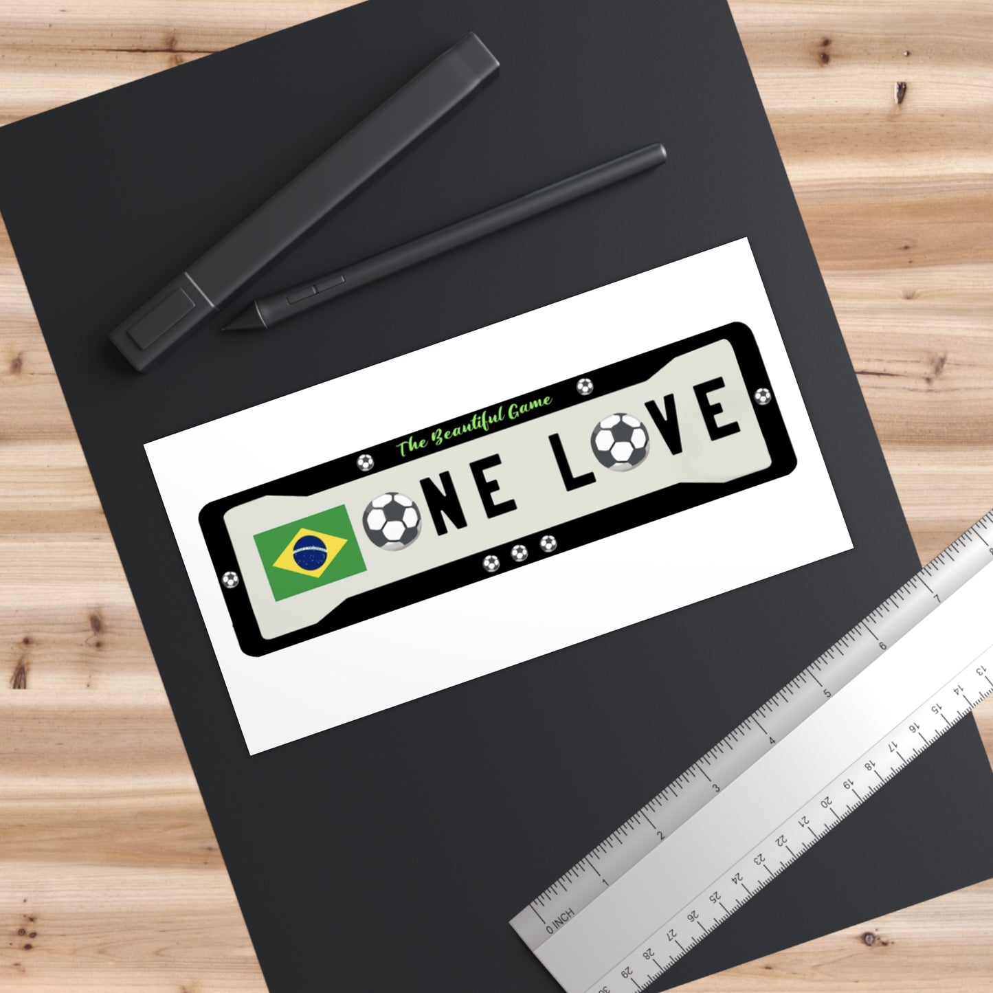 One Love Soccer Bumper Sticker