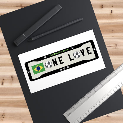 One Love Soccer Bumper Sticker