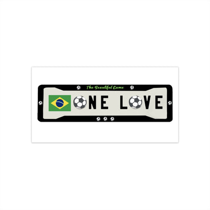 One Love Soccer Bumper Sticker