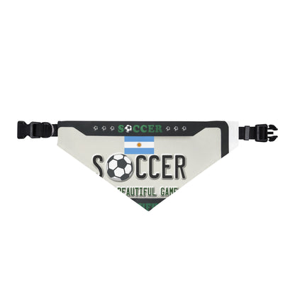 Argentina Flag Soccer Clip-On Pet Bandana