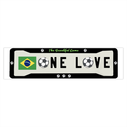 One Love Soccer Bumper Sticker