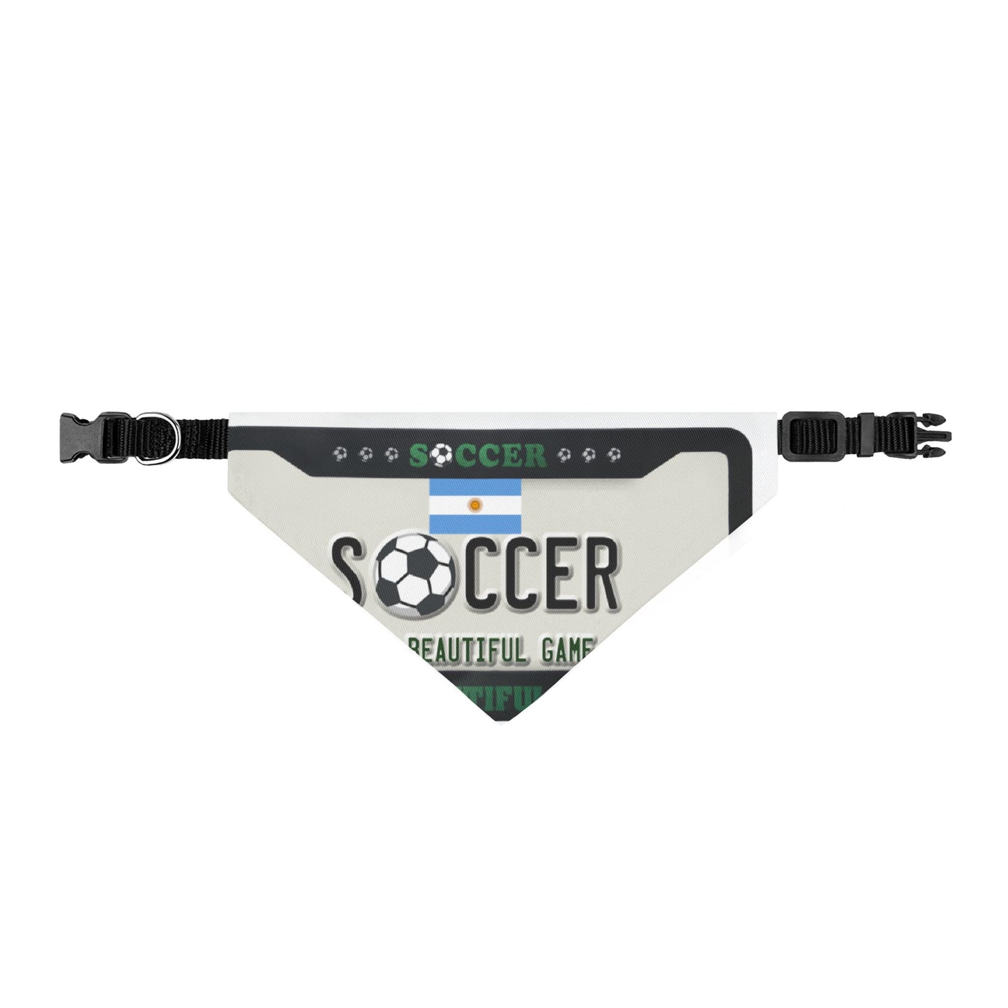 Argentina Flag Soccer Clip-On Pet Bandana