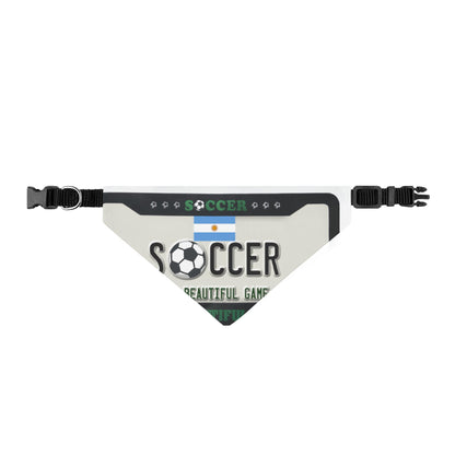 Argentina Flag Soccer Clip-On Pet Bandana
