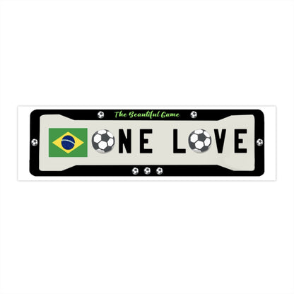 One Love Soccer Bumper Sticker