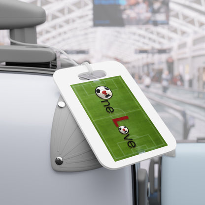 One Love Soccer Luggage Tag