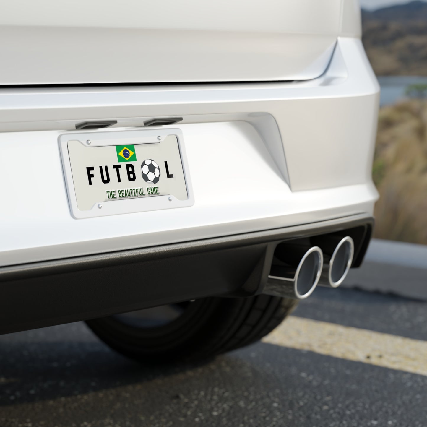 Brazil Futebol License Plate - The Beautiful Game Soccer Decor
