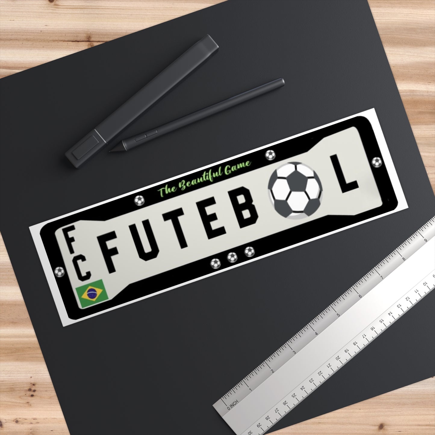 Brazilian Soccer Car Bumper  Sticker