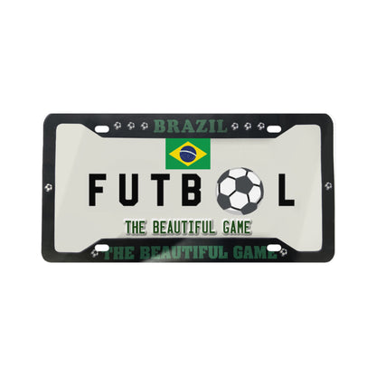 Brazil Futebol License Plate - The Beautiful Game Soccer Decor