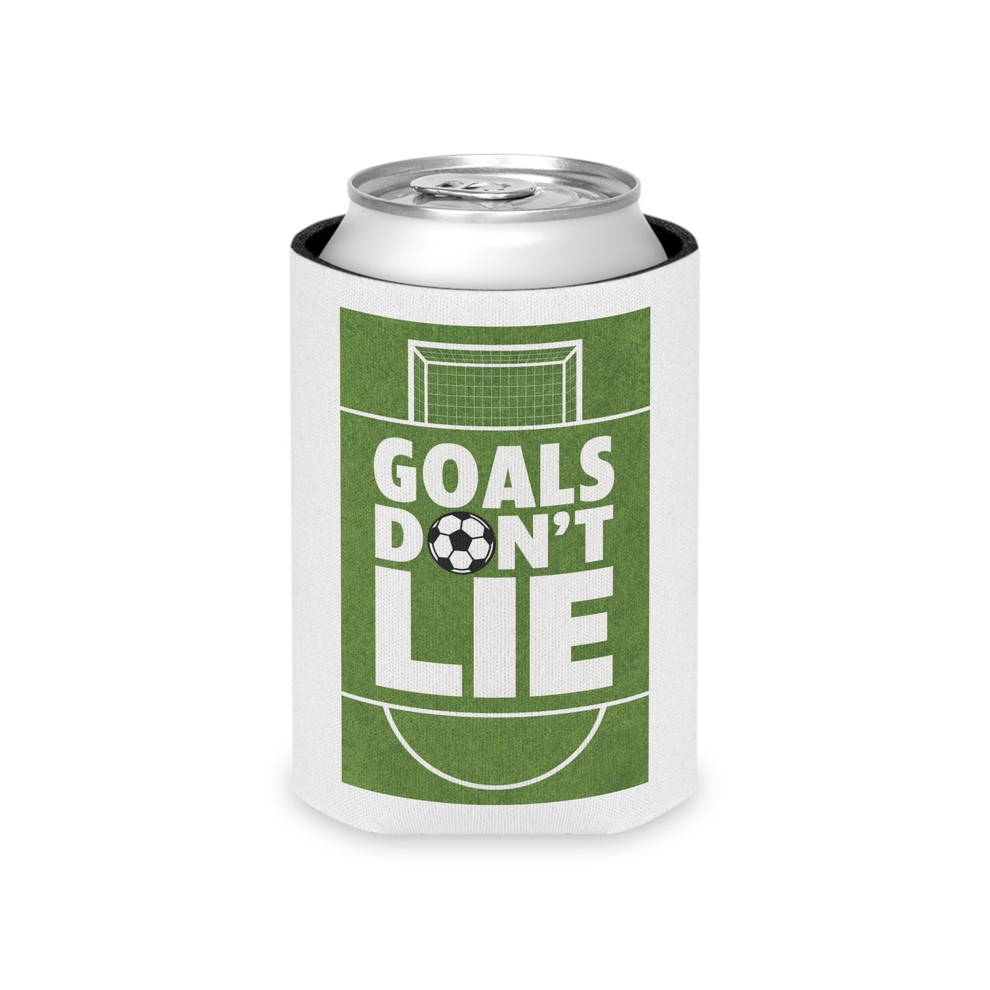 "Goals Don’t Lie" Soccer Can Cooler